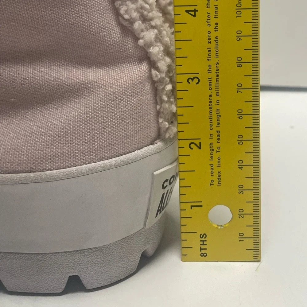 Converse All Stars Sherpa Pink High-Top Sneakers ‎ Womens 9 - Picture 11 of 12